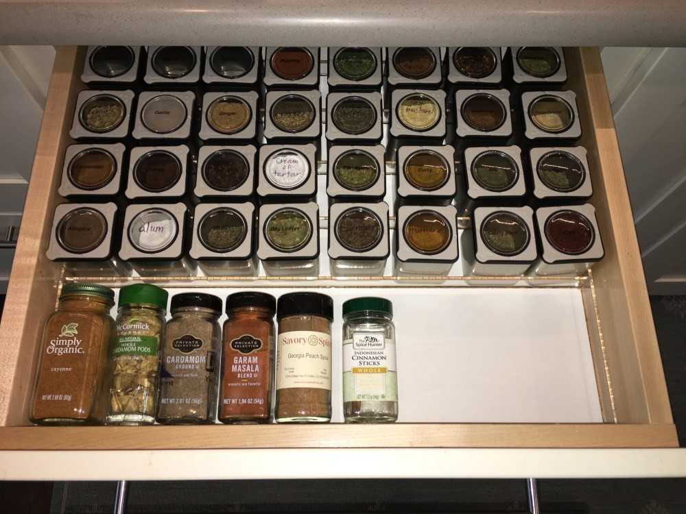 Square drawer spice containers 12 pack custom acrylic