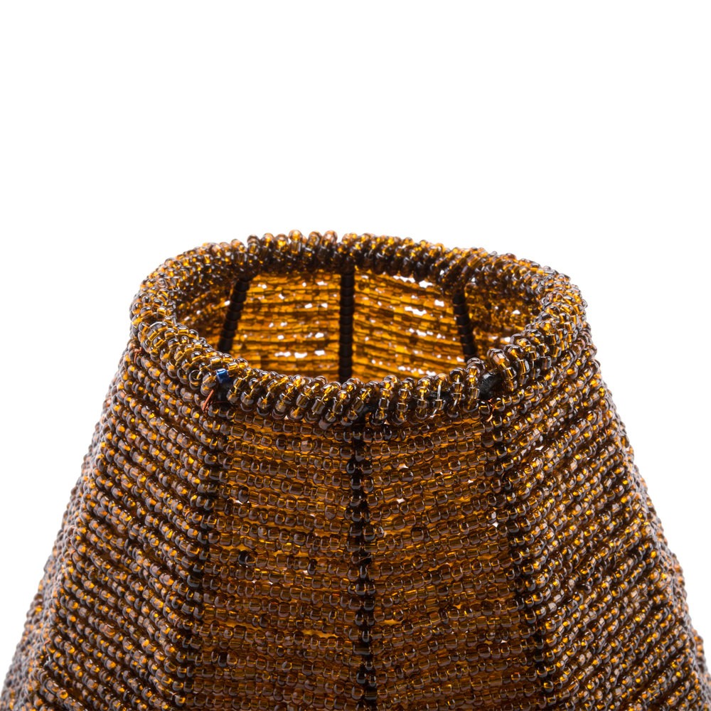 Sterno products 85428 amber beaded lamp shade