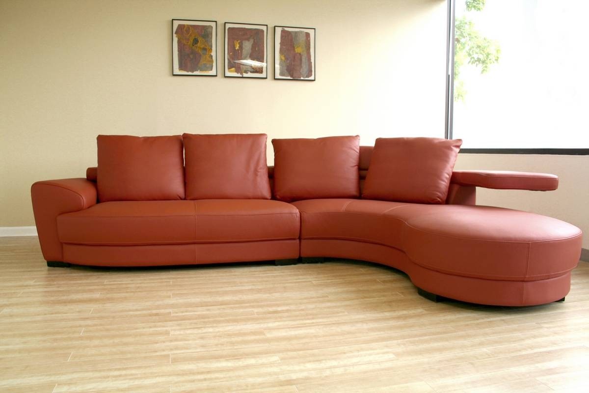 The incredible effect of a curved leather sofa upon your