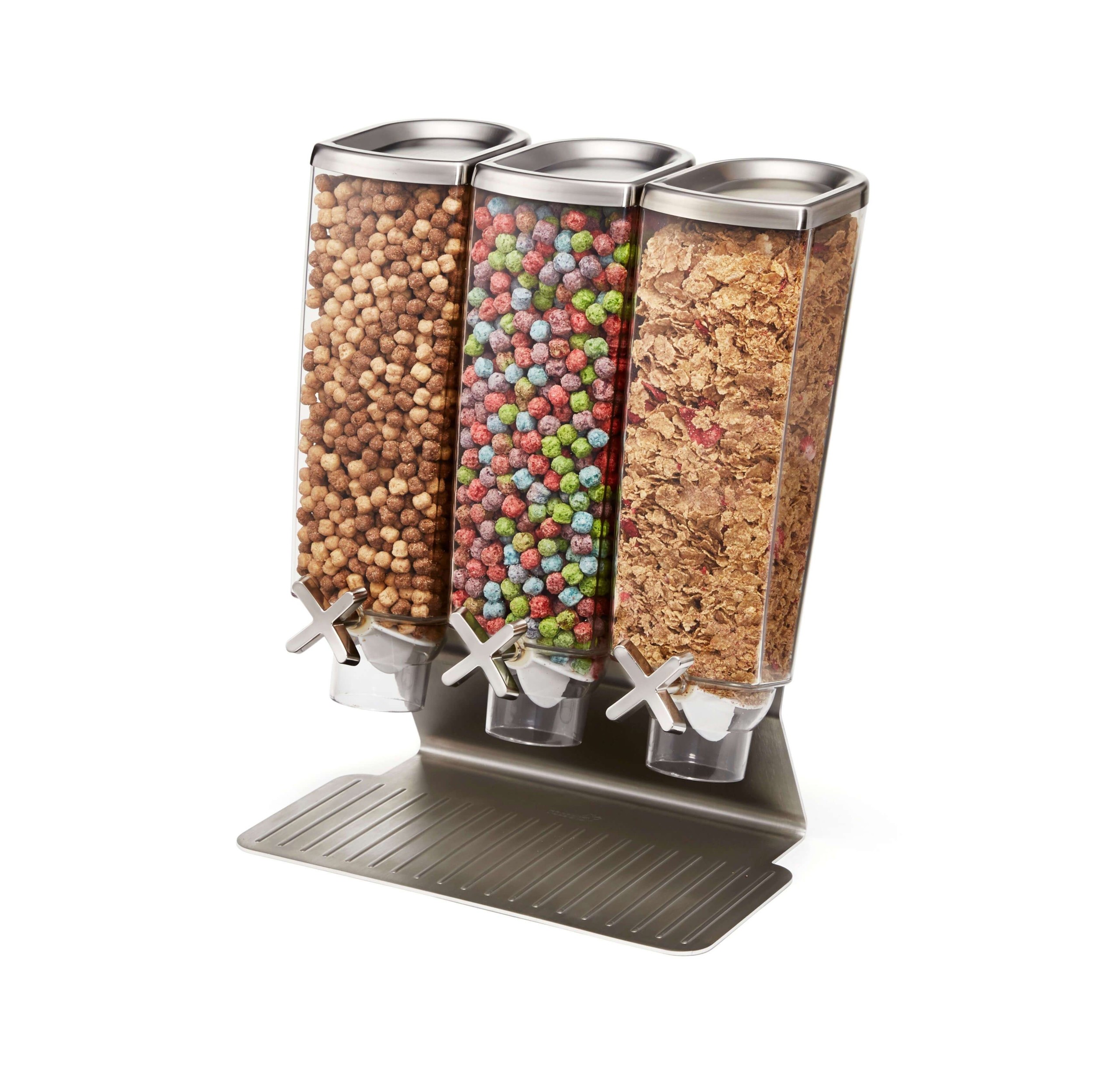 Triple bulk cereal dispenser creative breakfast concepts