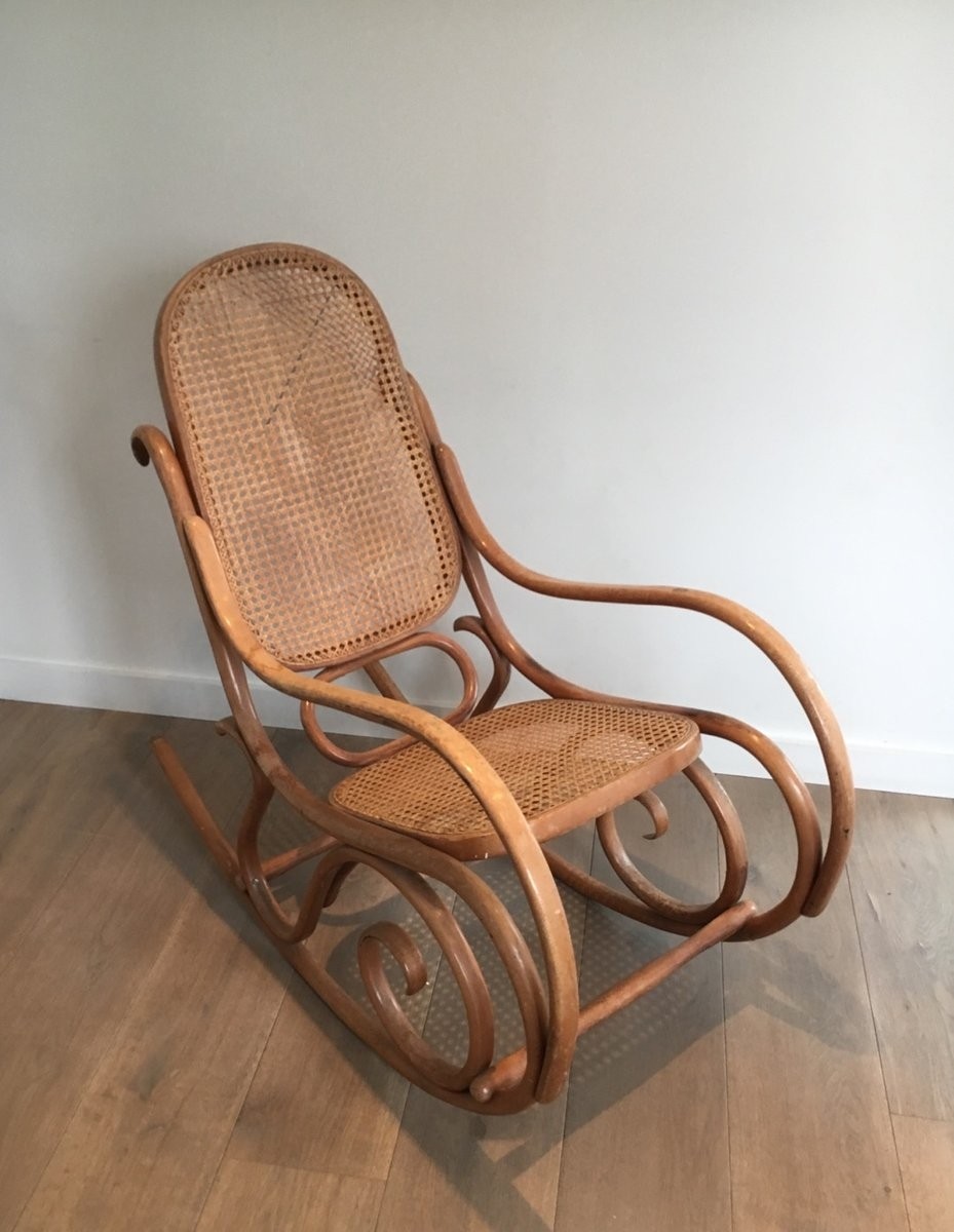 Vintage bentwood rocking chair 1970s for sale at pamono 1