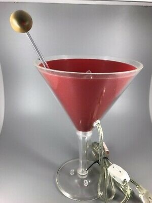 Vintage lamp martini glass w olive 4k ebay