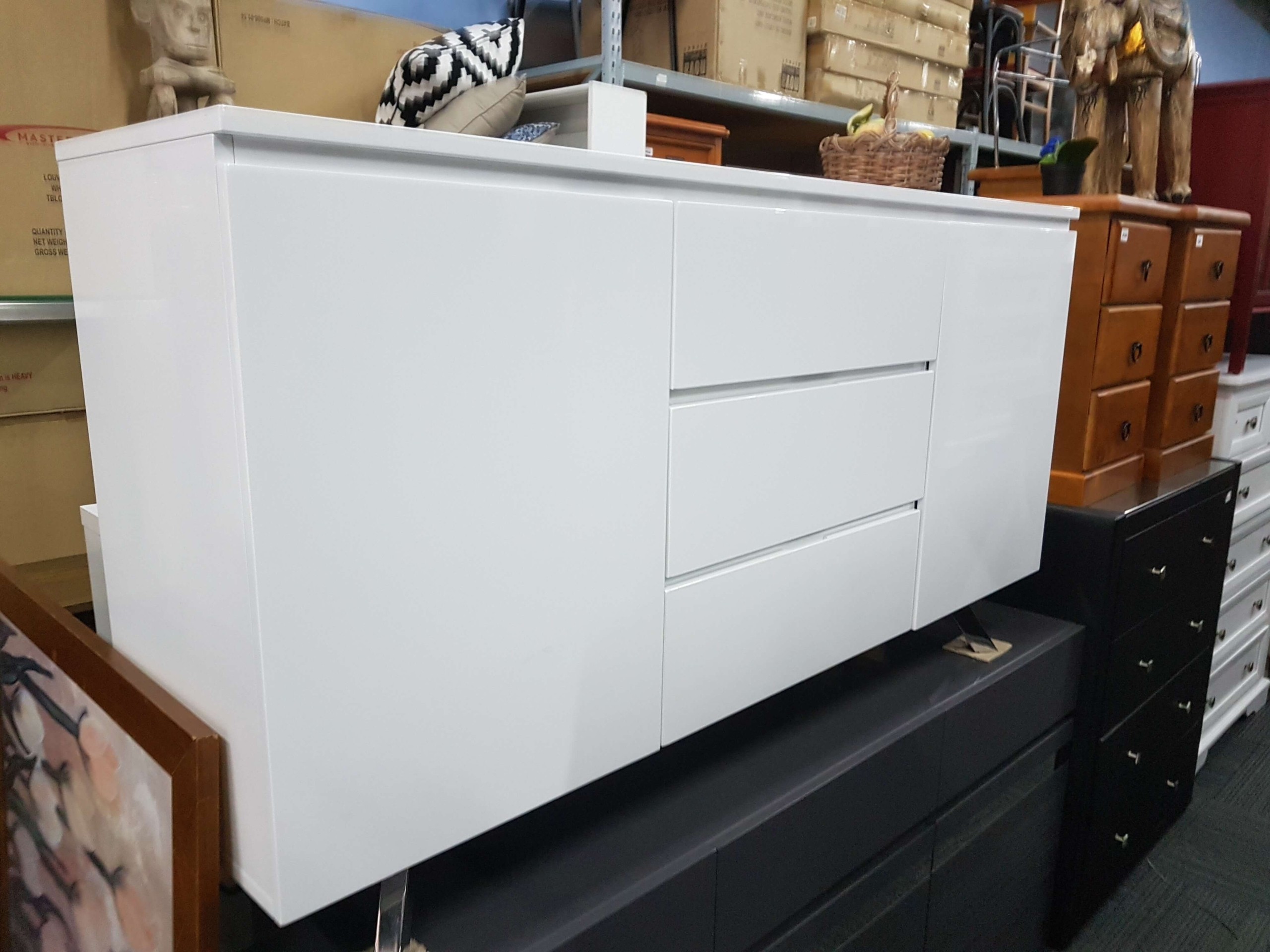 White gloss buffet welcome to priced right furniture