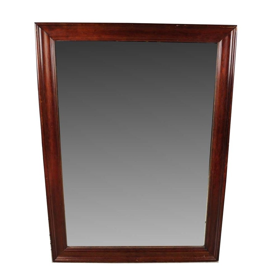 Wood frame beveled mirror ebth
