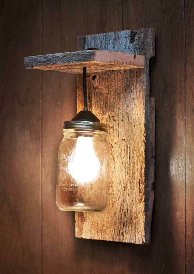 Wood wall sconce