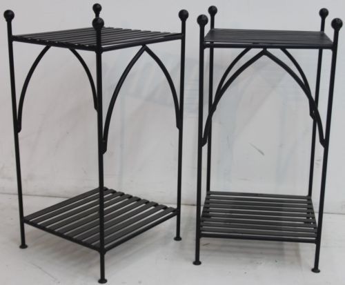 2 x wrought iron bed company black handmade gothic