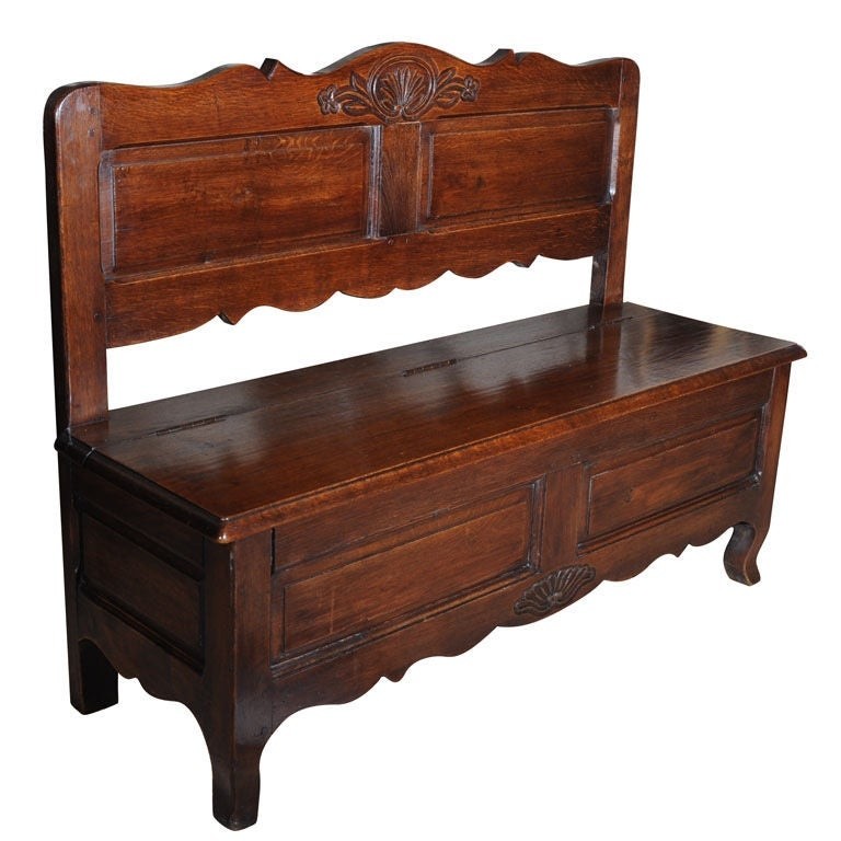 20th century antique wooden bench w storage at 1stdibs