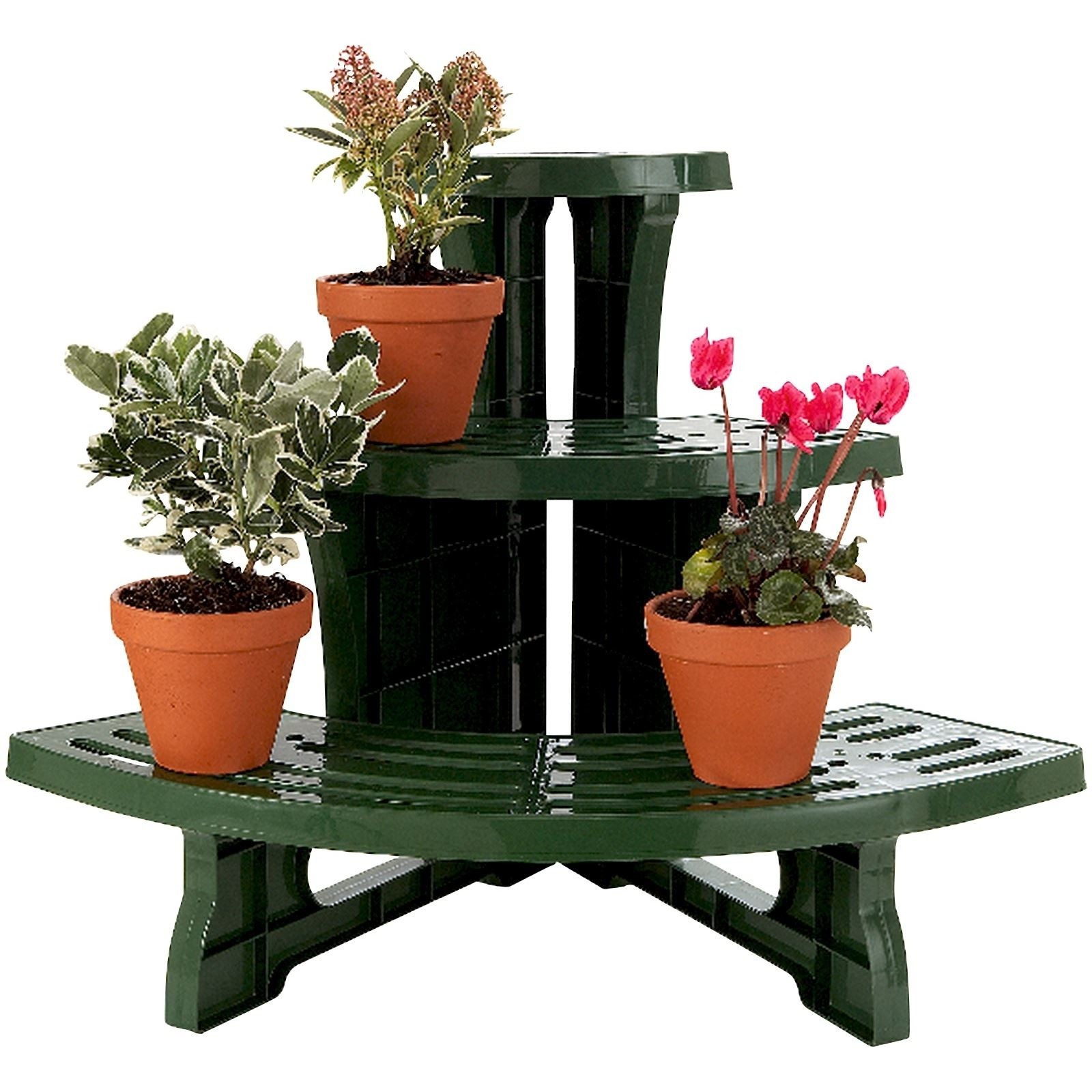 3 tier corner plant stand flower pots display shelves