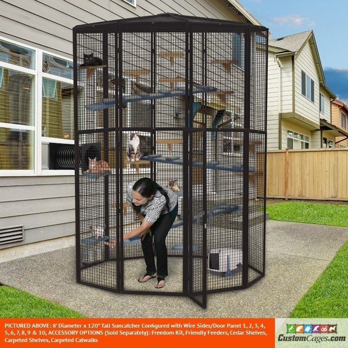 8 diameter indoor outdoor cat cage 3