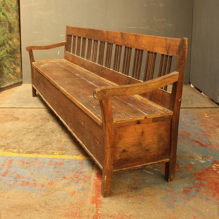 Laughlin antique deals blue storage bench