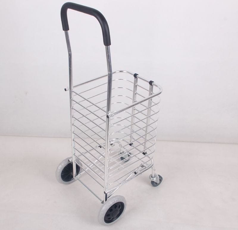 Aluminum personal shopping cart folding shopping trolley