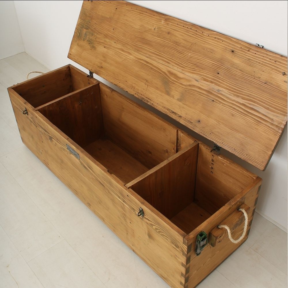 Antique wooden storage bench 1900s for sale at pamono