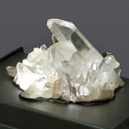 Art object ooak natural quartz mineral crystal light