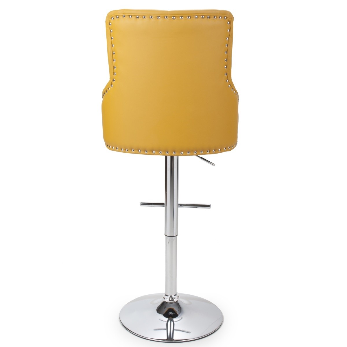 Barstools rocco luxury yellow leather effect bar stool 4