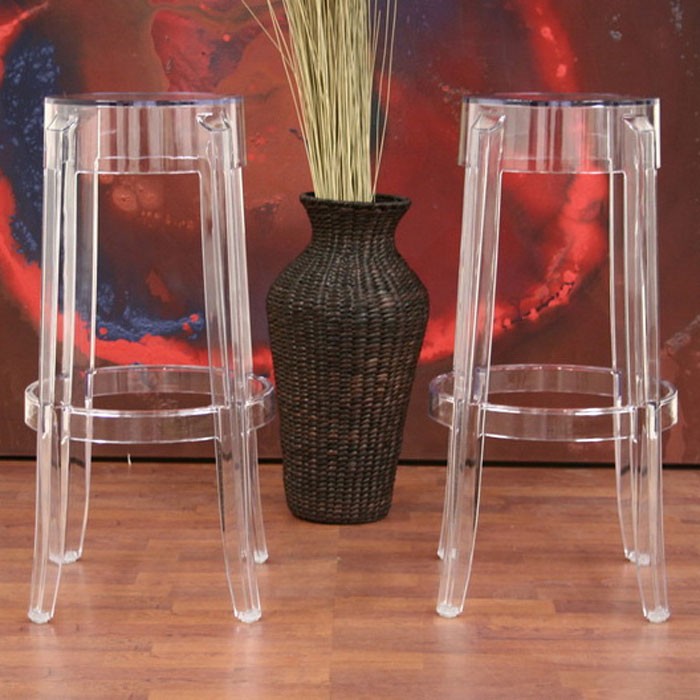 Bettino clear acrylic bar stool dcg stores