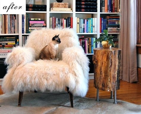 Big fluffy chair craft ideas pinterest stump table
