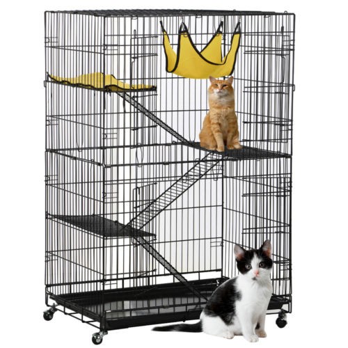 Buy cheap new large folding collapsible pet cat wire cage