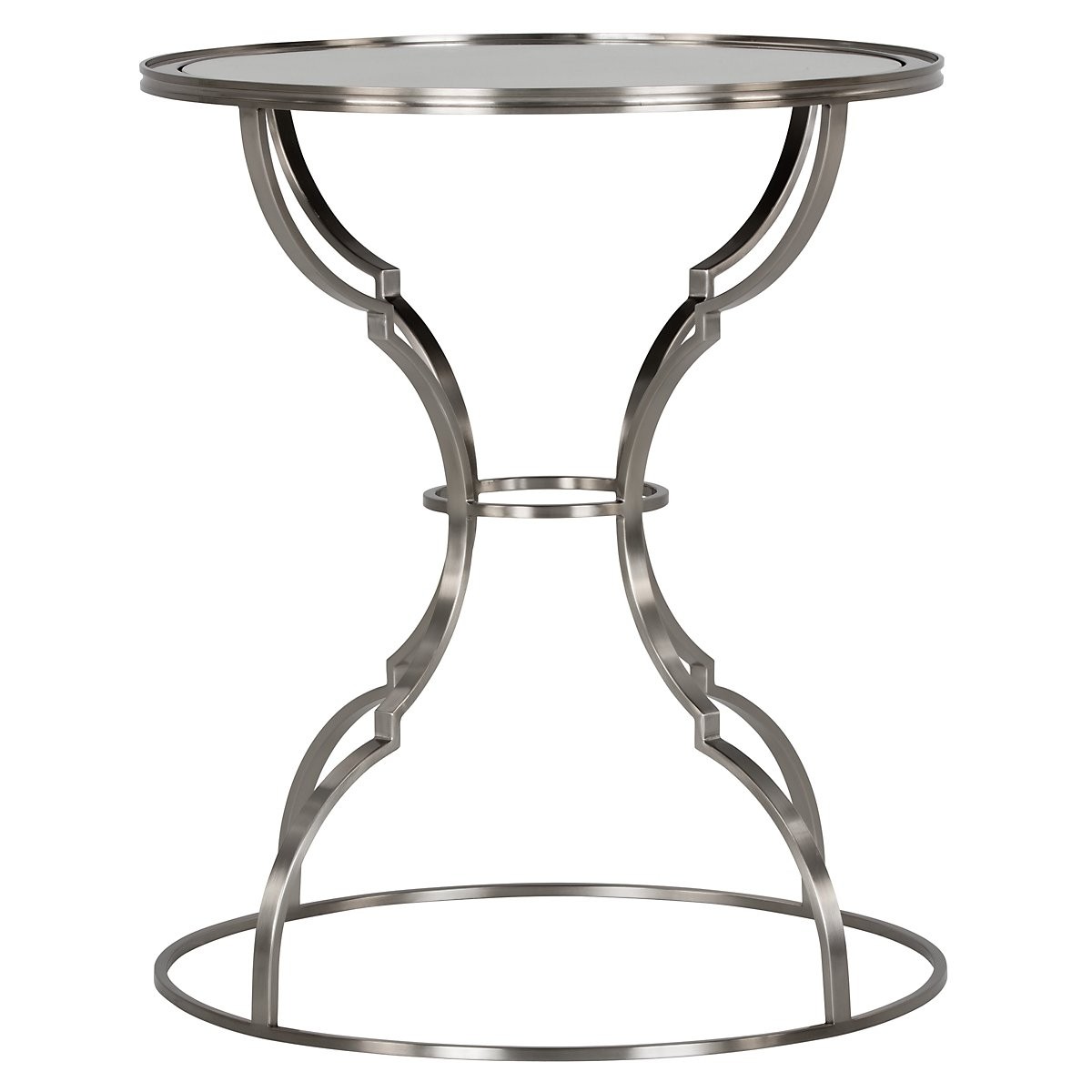 City furniture laurel large mirrored round end table