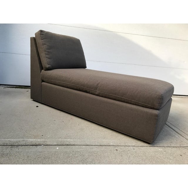 Crate barrel chocolate brown chaise lounge chairish