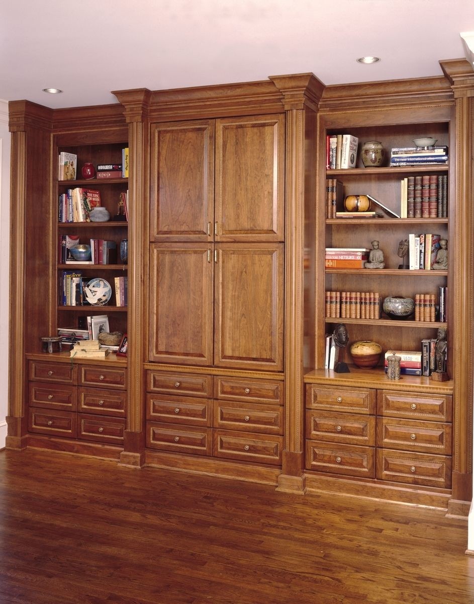 Custom made cherry bookcase entertainment center by 1