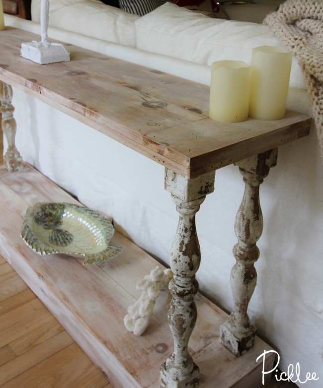 Diy french country sofa table absolutely love this and