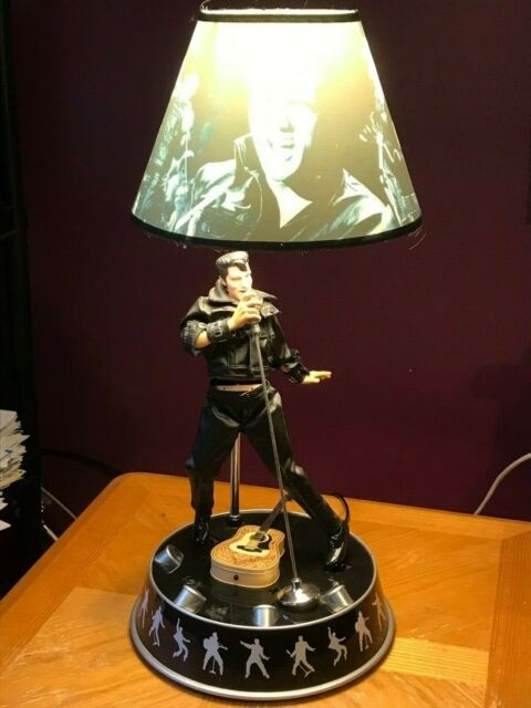 Elvis presley lamp with chrome shade collage for sale