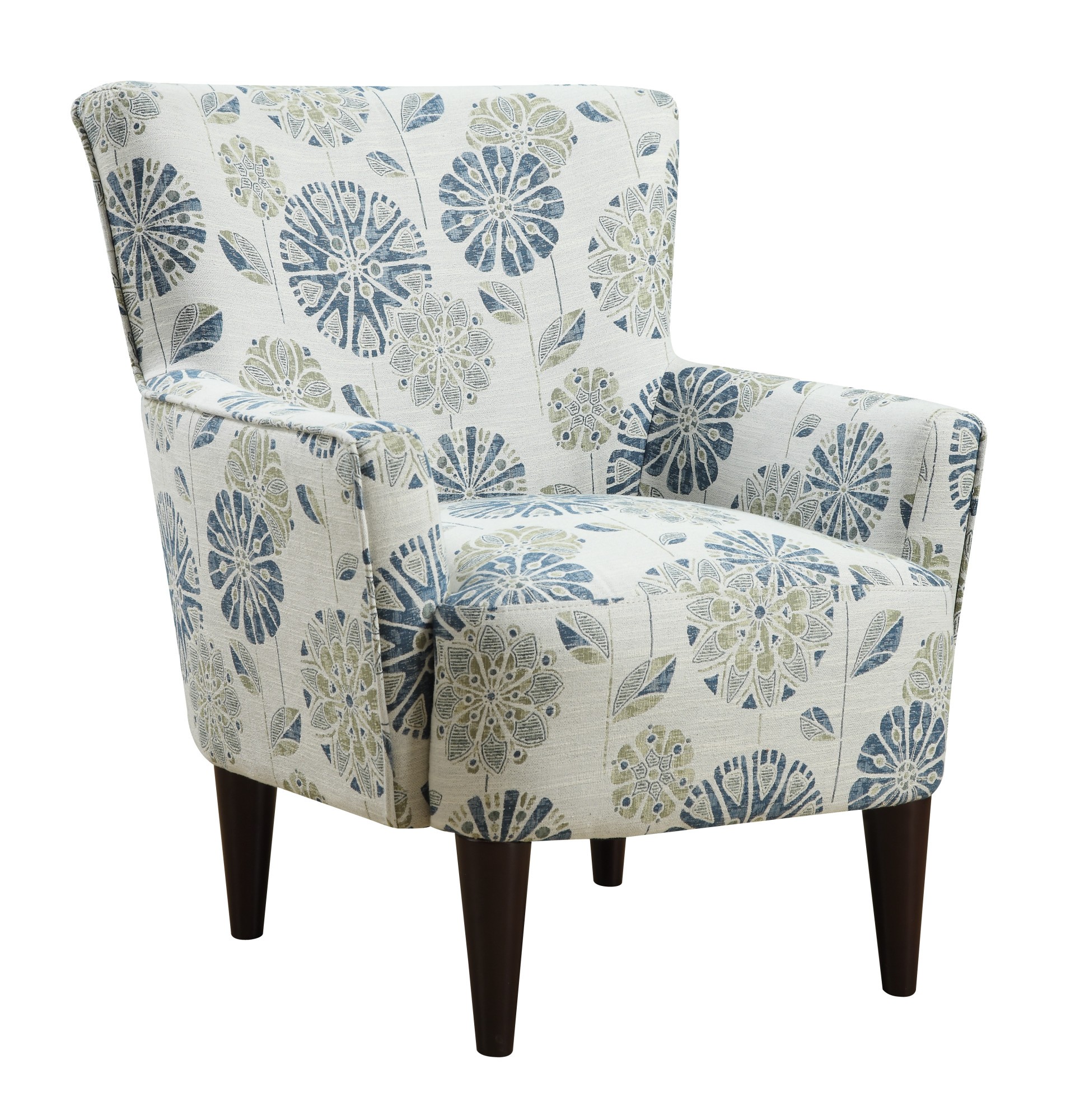 Emerald home flower power cascade teal accent chair with