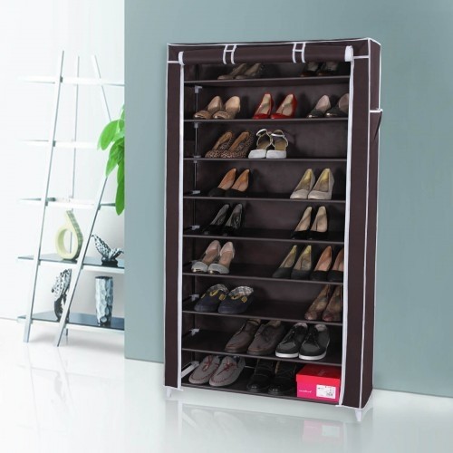 Enclosed shoe storage cabinet