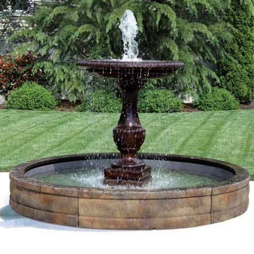 Fiberglass fountain pool basin system 6 or 8 1