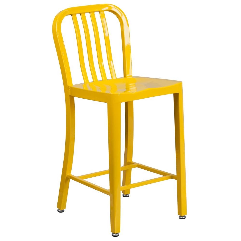 Flash furniture 24 5 in yellow bar stool ch6120024yl