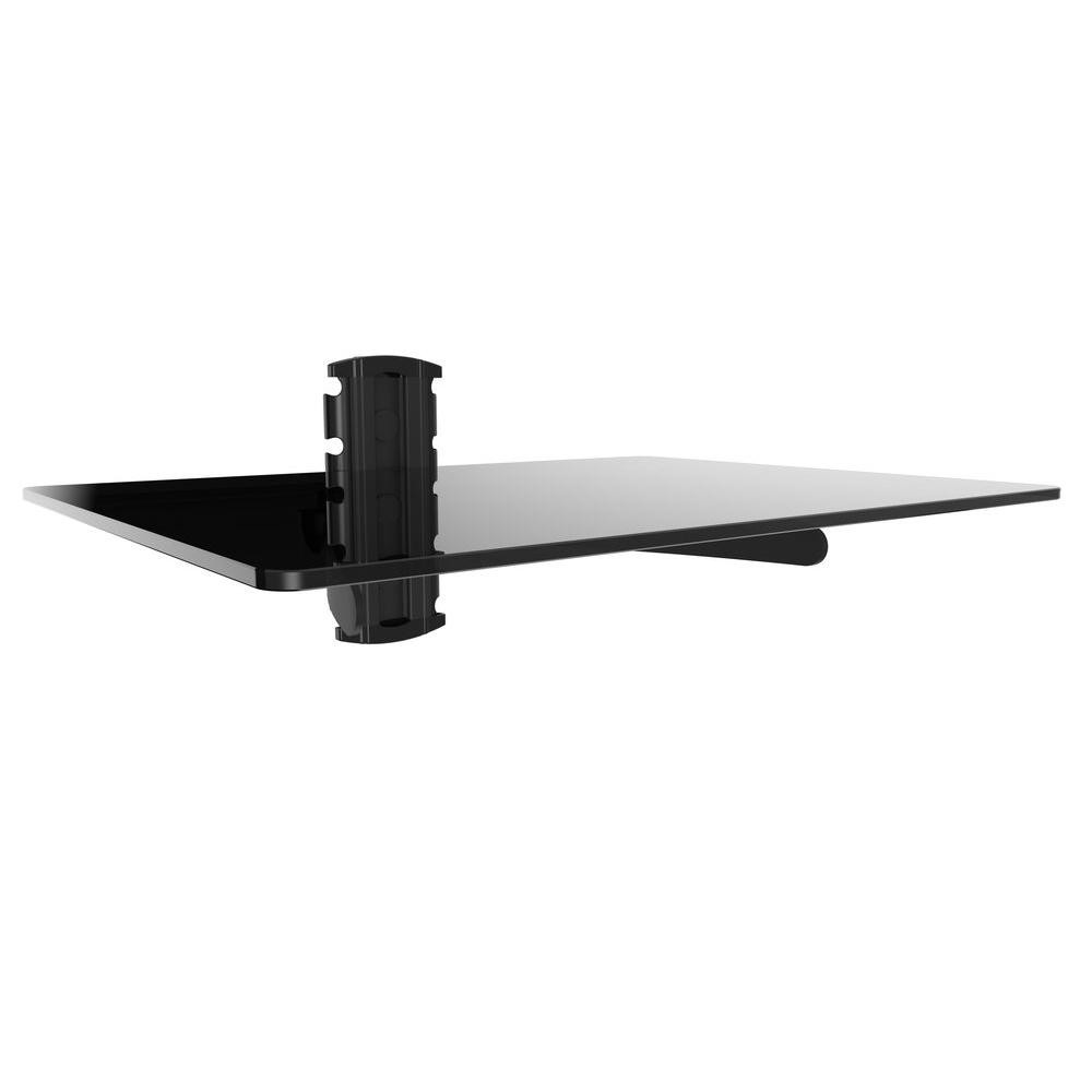 Gforce dvd player shelf wall mount with black tempered