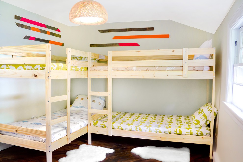 Glamorous l shaped bunk beds in kids rustic with