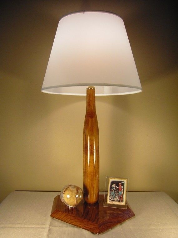Hand crafted wood baseball bat lamp by bigddesigns on etsy