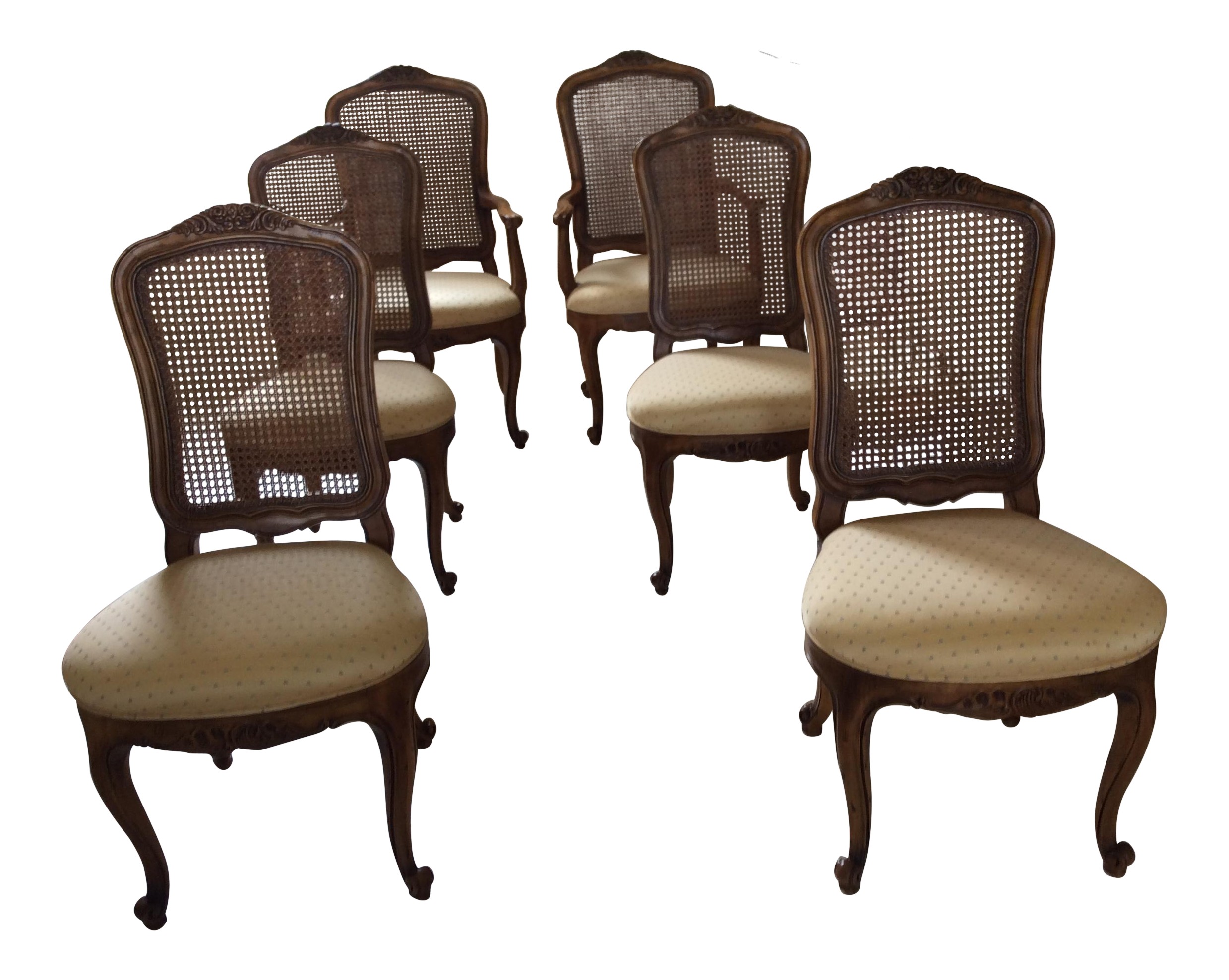 Henredon french provincial cane back dining chairs 6