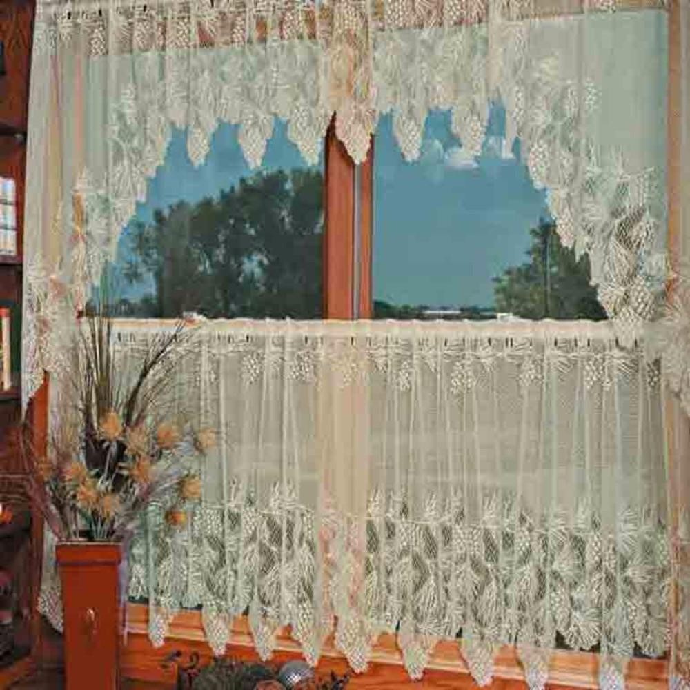 Heritage lace woodland kitchen valance swags and tier