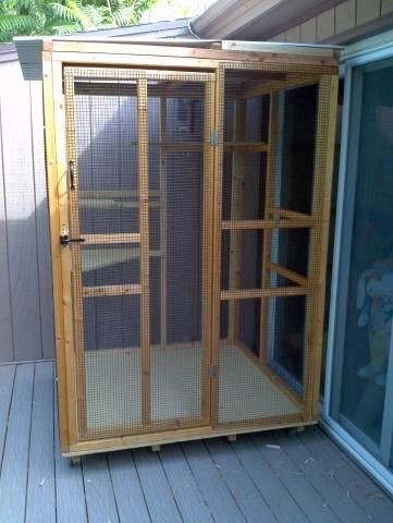 Indoor outdoor cat cage for the best of both worlds