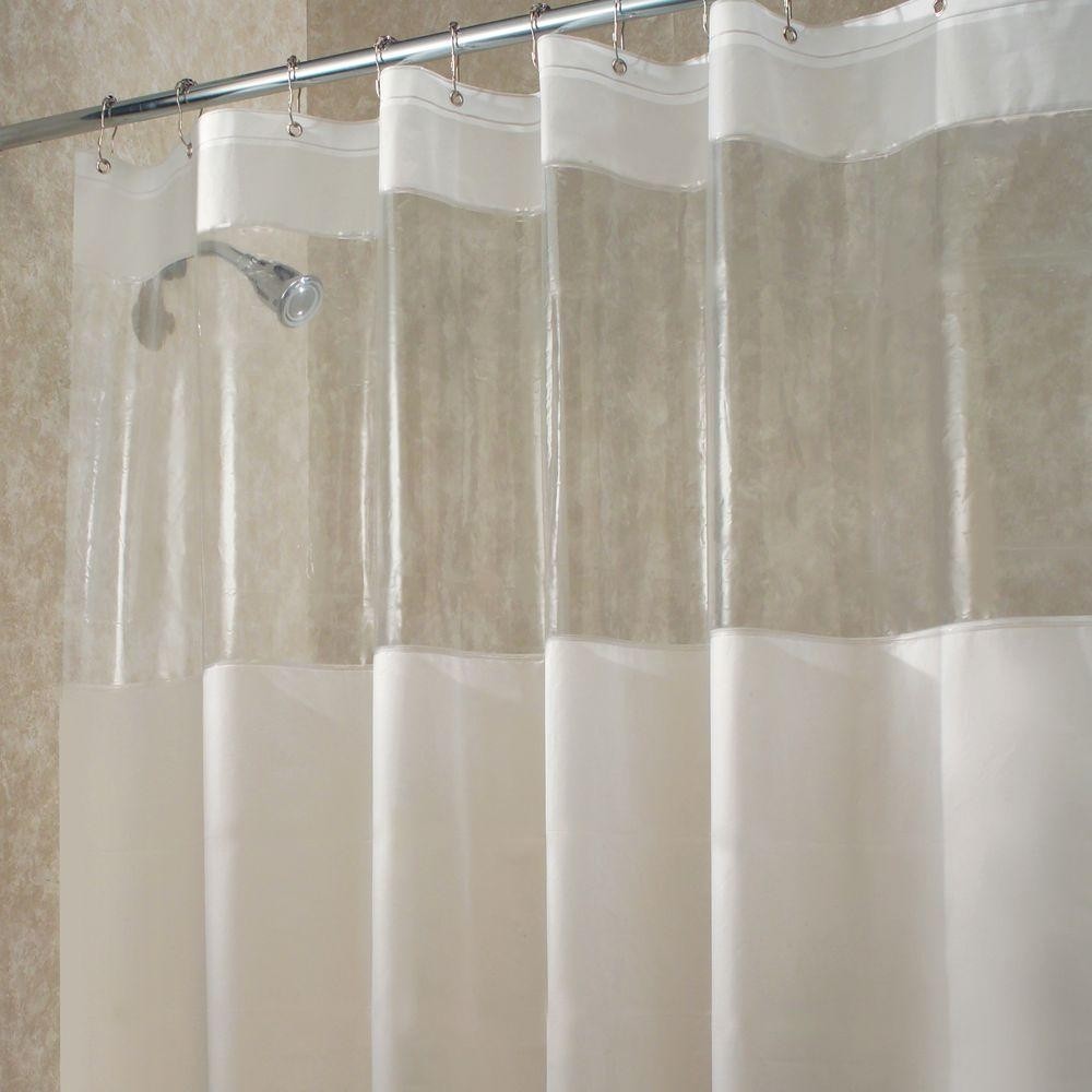 Interdesign hitchcock stall size shower curtain in clear