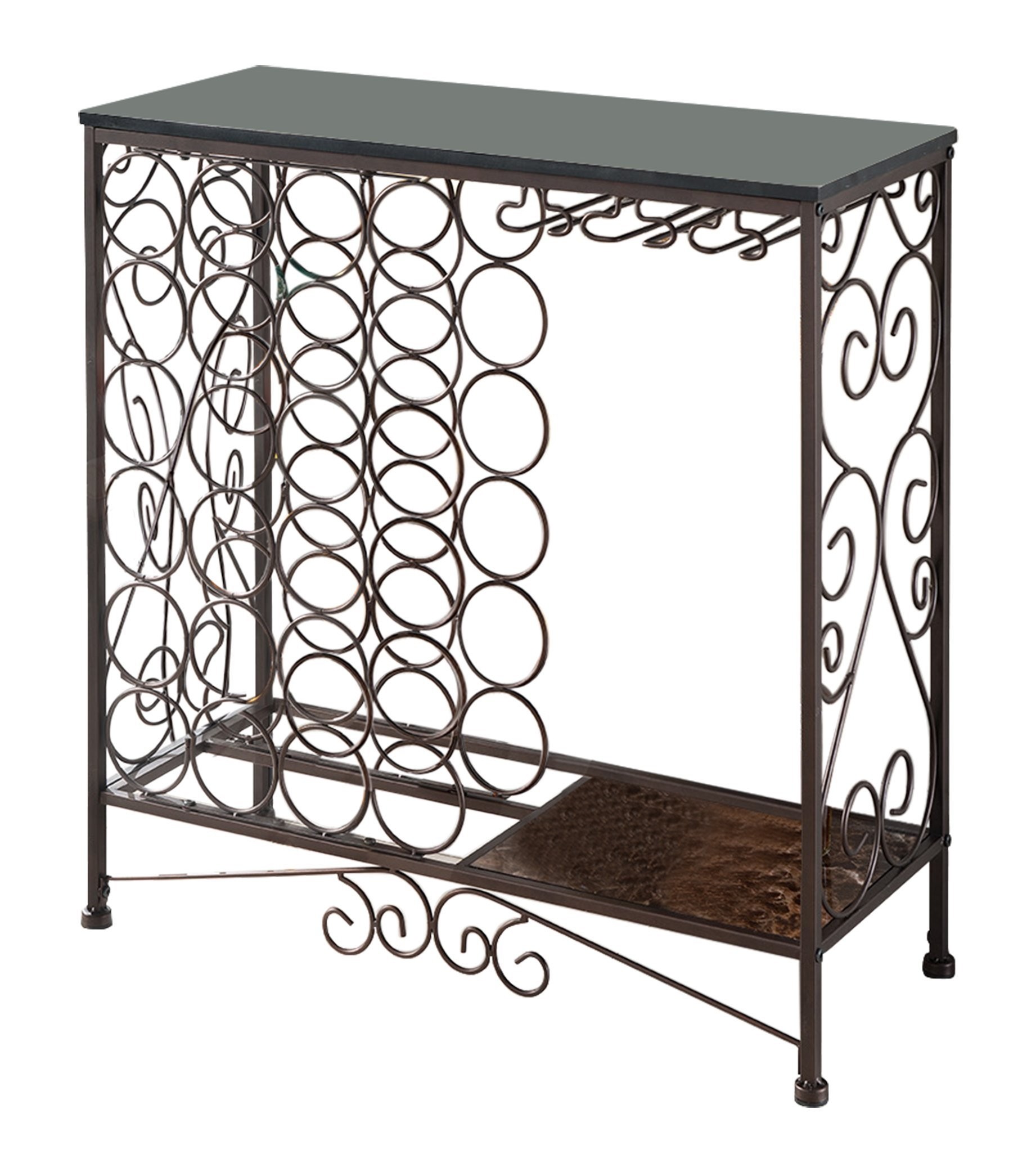 Kings brand furniture metal with marble finish top console 1