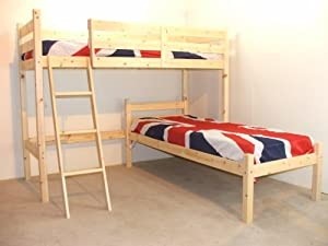 L shaped 3ft bunkbed wooden lshaped bunk bed for kids