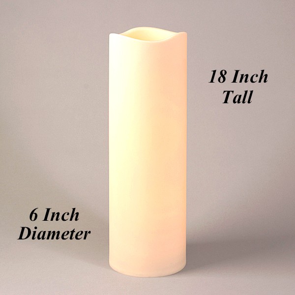 Large outdoor flameless candle 6 x 18 with timer