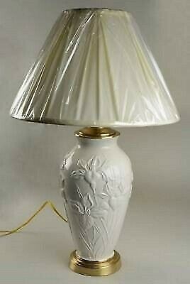 Lenox masterpiece iris porcelain table lamp with shade 1