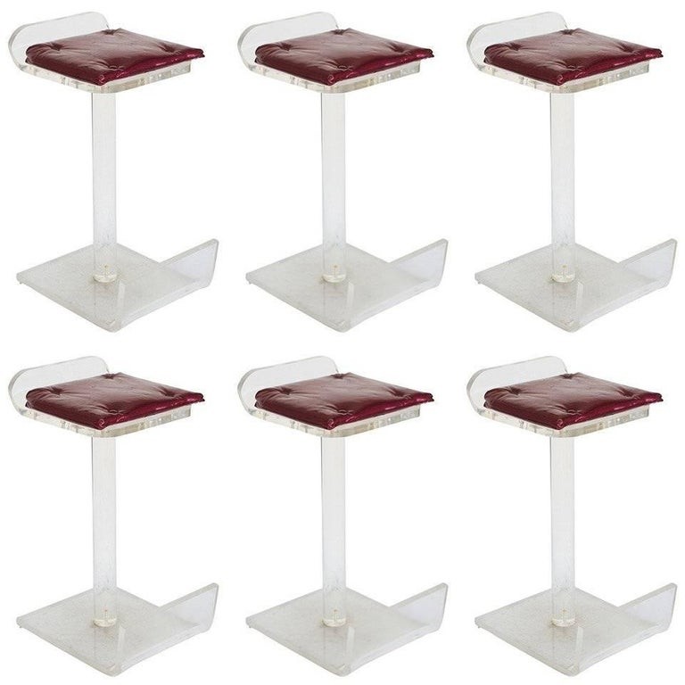 Lucite bar stools for sale at 1stdibs