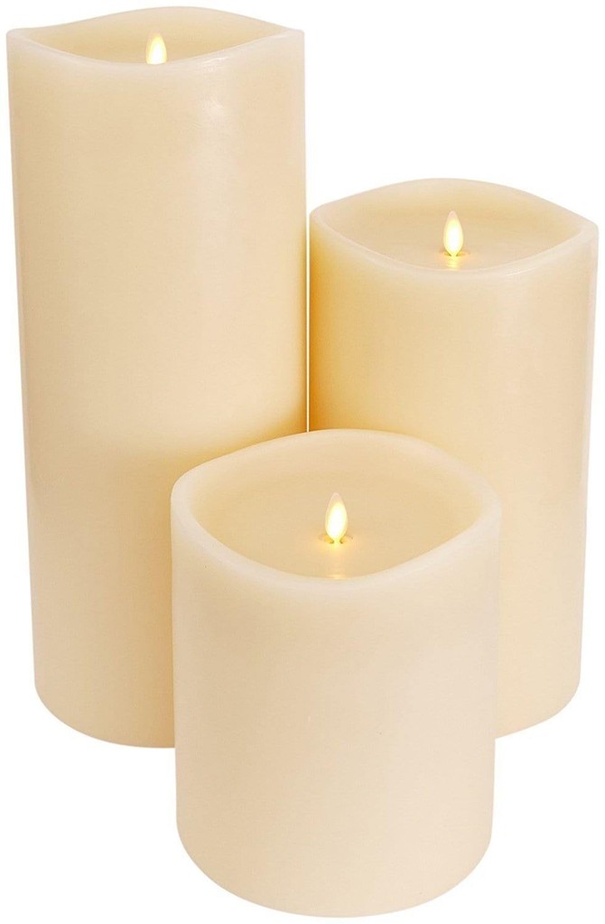 Luminara large ivory flameless candle w 360 top 6 x