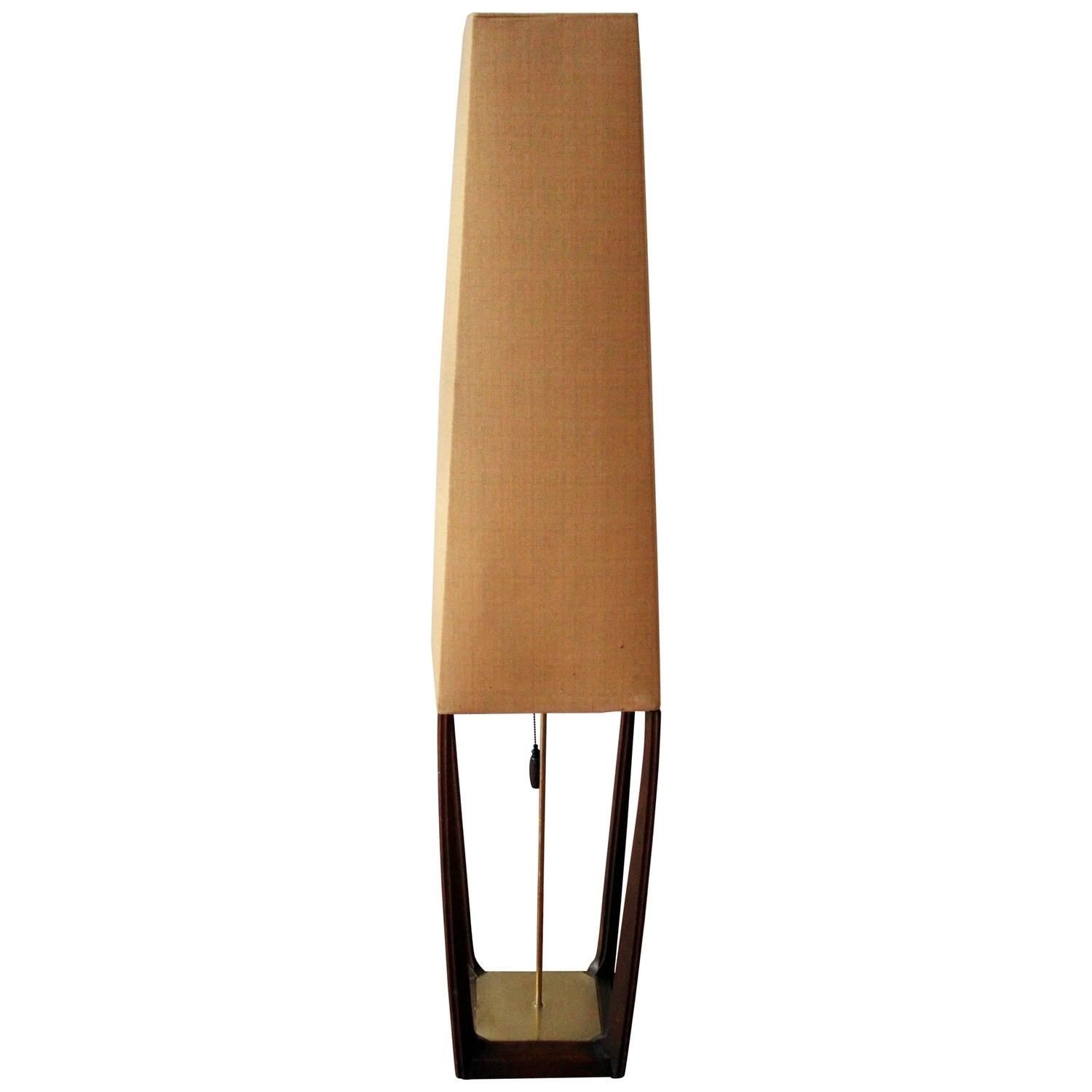Modeline sculptural walnut mid century modern floor lamp 1