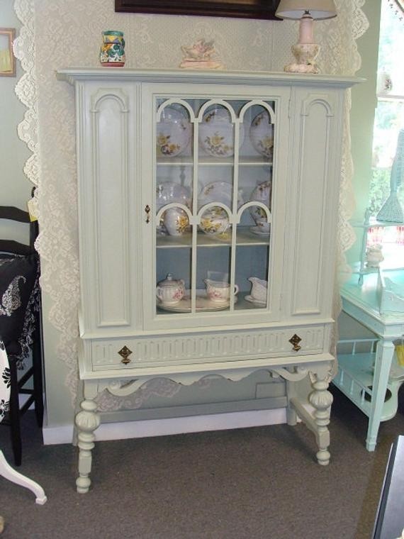 New price painted curio cabinet china cabinet