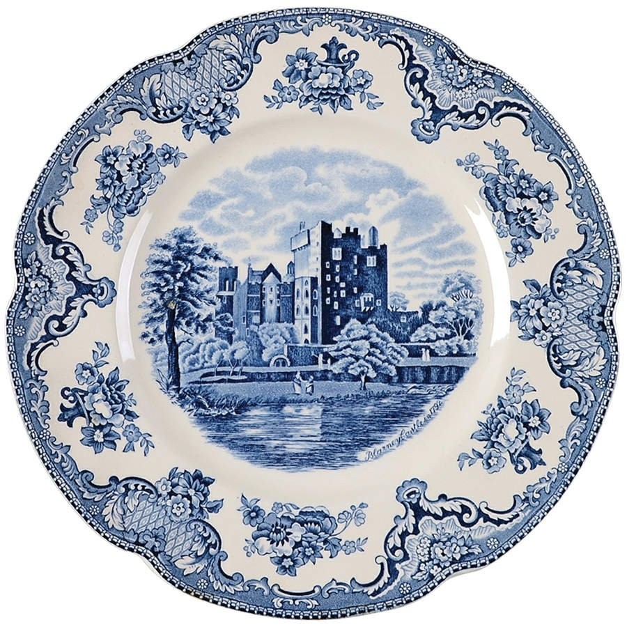 Old britain castles blue made in england dinner plate by