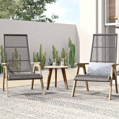 Outdoor furniture without cushions conversation set