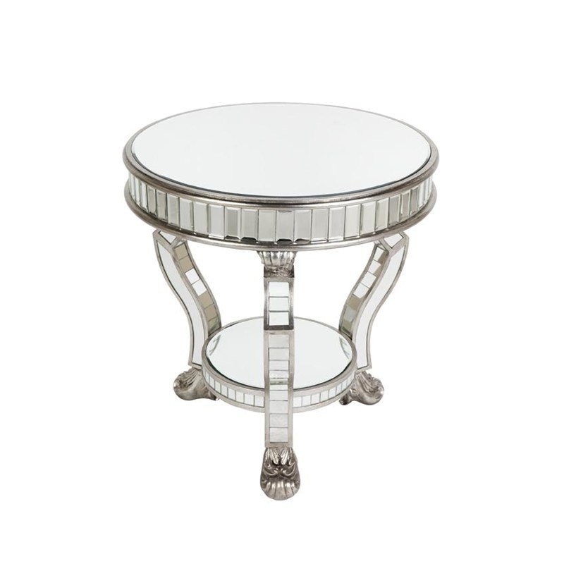 Pearson mirrored round side table