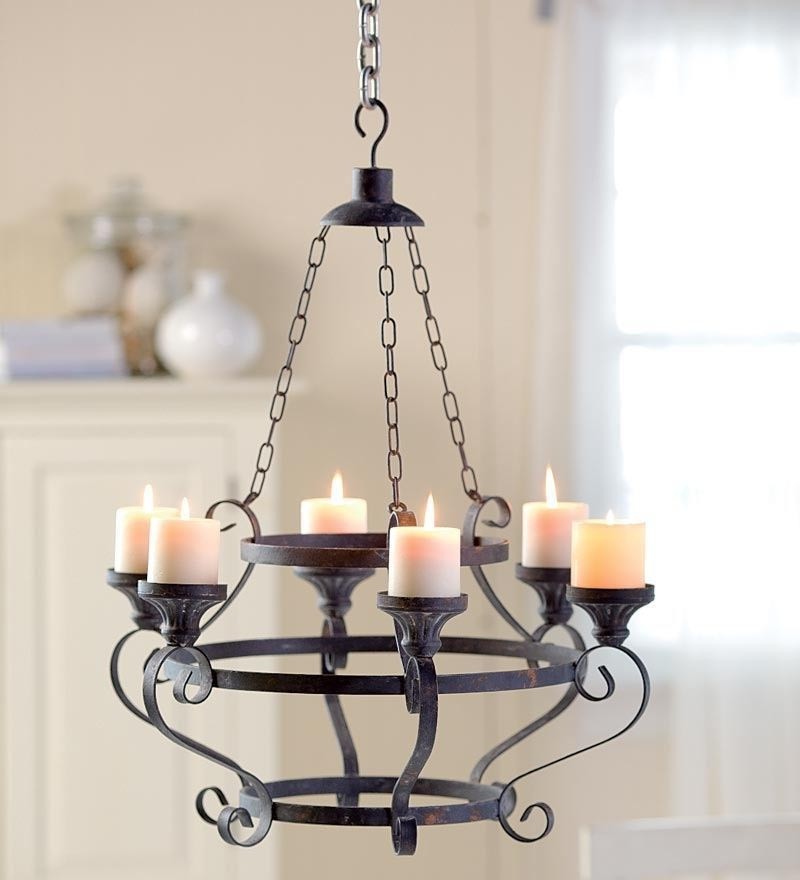 Pillar candle chandelier refinement light fixtures 1