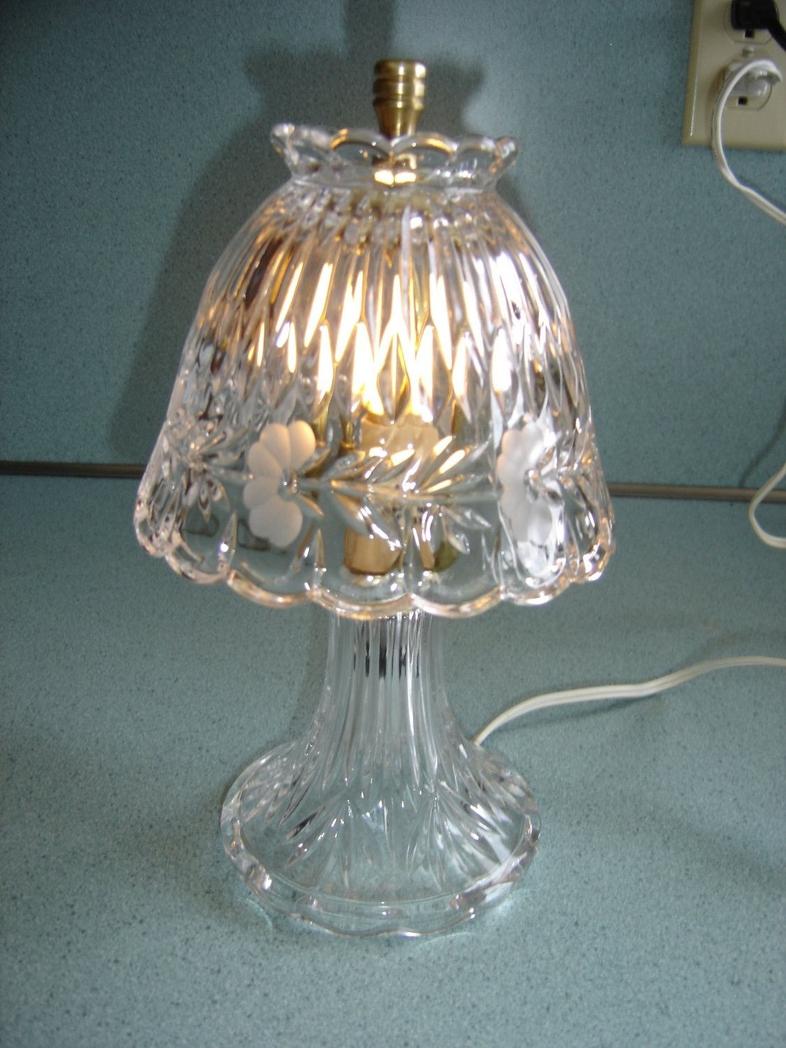 Princess house heritage crystal romance boudior lamp
